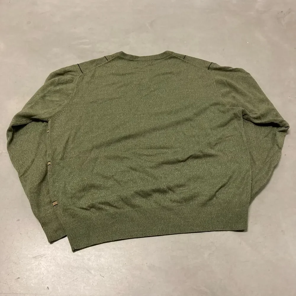 vintage y2k green patterned sweater